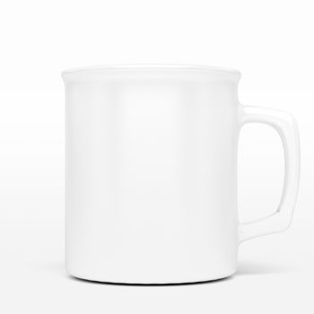 isolated white blank coffee mark, to put a message or image over the mug.