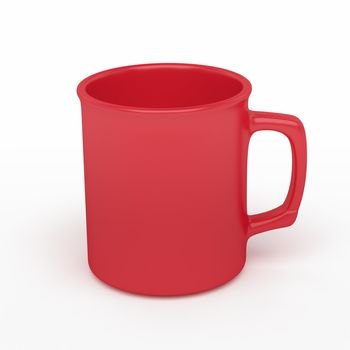 isolated blank red coffee mark, to put a message or image over the mug.