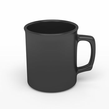 isolated blank black coffee mark, to put a message or image over the mug.