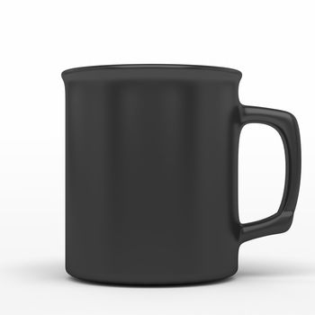 isolated blank black coffee mark, to put a message or image over the mug.