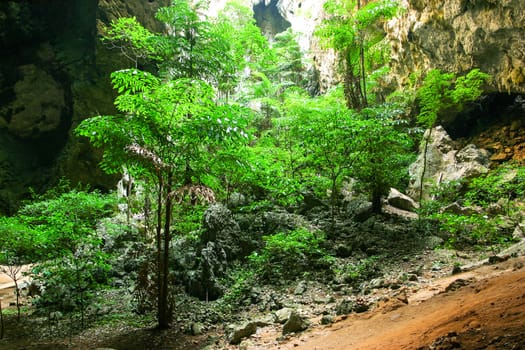 Enchanting tropical mountain cave, Sam Roi Yot, Thailand