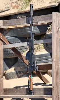 Kalashnikov rifle AK-47    under the cartridge of 12 gauge