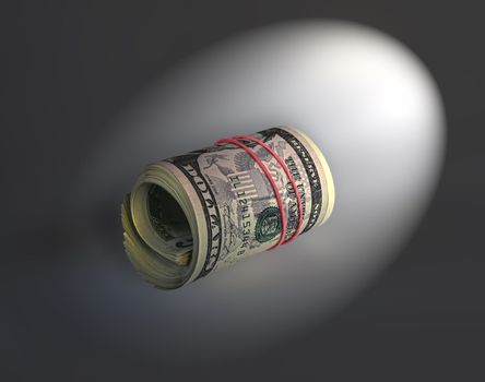 American Dollars roll closed with elastic rubber