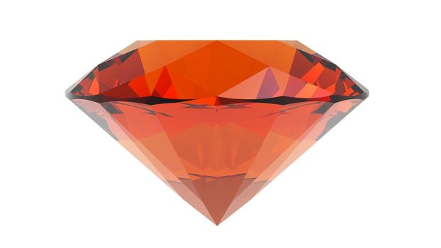 Topaz jewel isolated on white background, 3d render