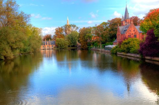 autumn in bruges, belgium