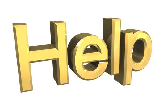 Help in gold - 3D made