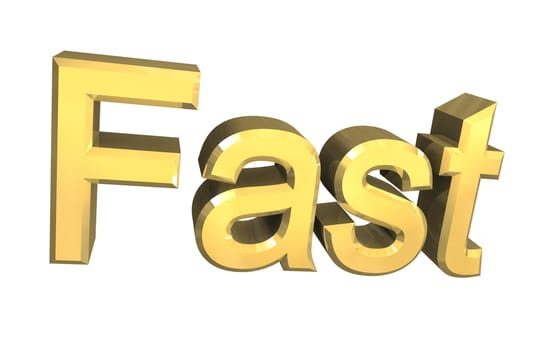 Fast in gold 3D made