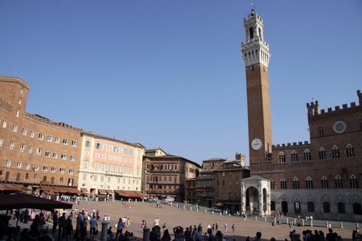 The wonderful Piazza del Campo in Siena, Italy.