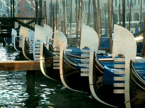the gondolas of Venice