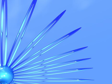 the metalic flower