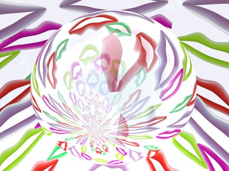 lips in a bubble