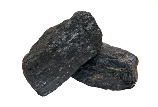 Coal isolated on the white background