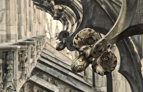 a cathedral in Milan city