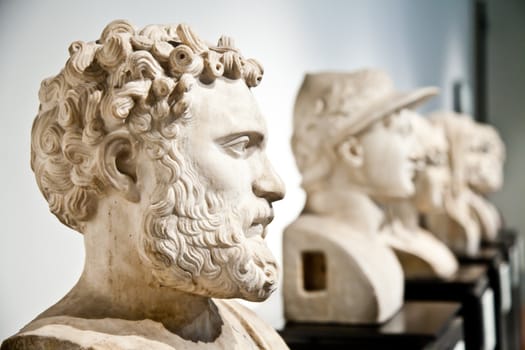 Statue collection of classical model, Naples, Italy