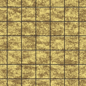 An image of an old yellow tiles background seamless