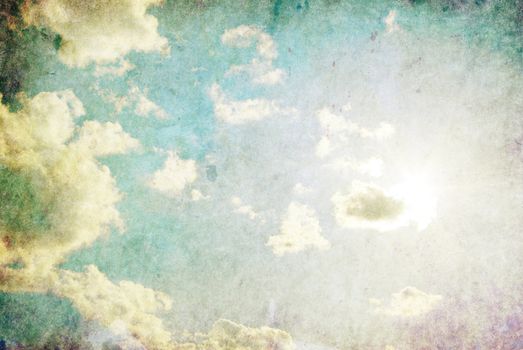retro image of cloudy sky