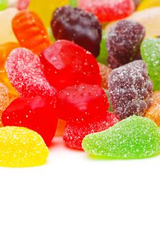 Colorful candy isolated on white background.