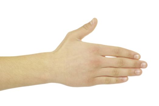 hand gestures isolated on a white 