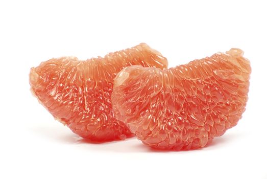 halves grapefruit isolated on a white