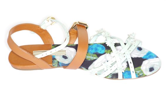female sandals on a white background
