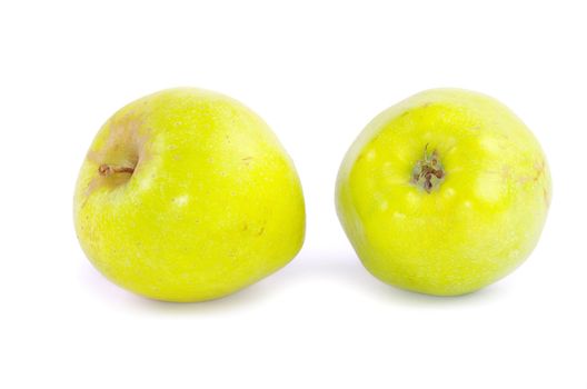 fresh apples isolated on a white