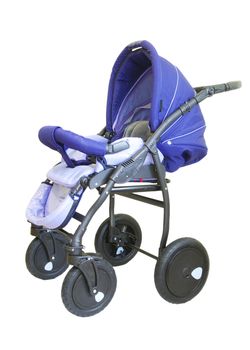  baby carriage isolated on white background