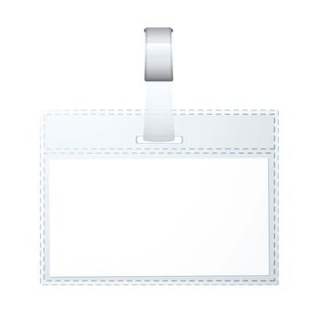 Clear plastic business name tag with space for your name