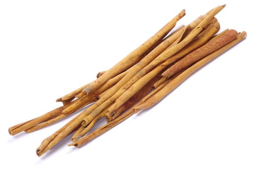 cinnamon bark on a white background