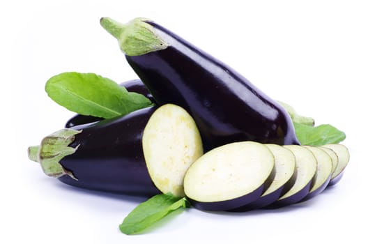 aubergine isolated on white background