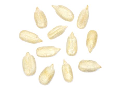 sunflower seeds isolated on white