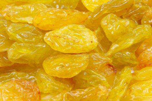 a closeup of dark brown raisins