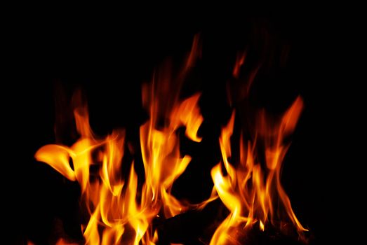 A nice fire in a fire place  