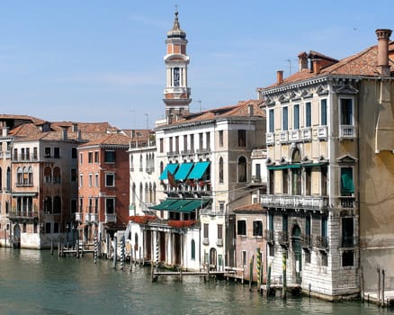 The streets and waterways of venice italy.