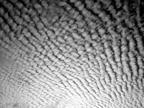 Some unusual lines of clouds and sky.