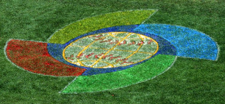 A Logo on a Baseball Pitch