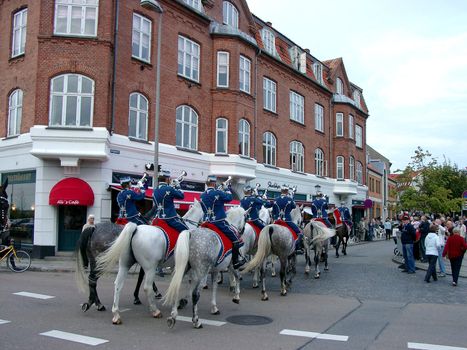 View of city fest in Skaelskor (Denmark), September 2008.