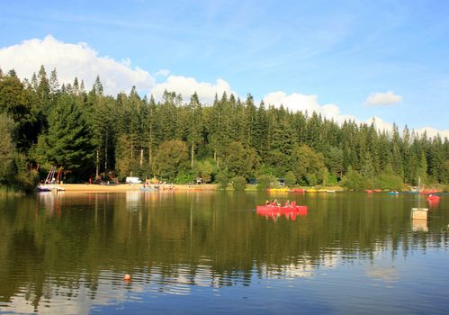 A Lake in the middle of the countryside