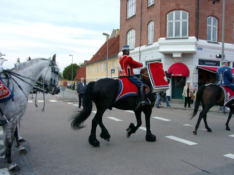 View of city fest in Skaelskor (Denmark), September 2008.