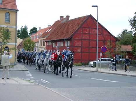 View of city fest in Skaelskor (Denmark), September 2008.