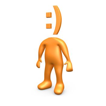Computer generated image - Smiley Person .