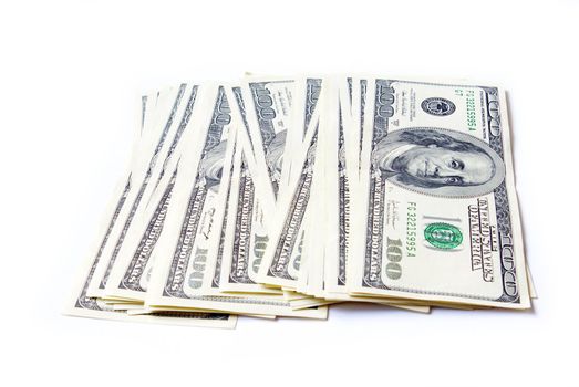 Money on the white background