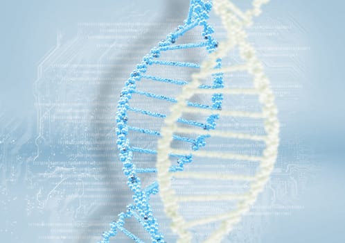 DNA helix against the colored background, scientific conceptual background