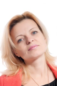 woman portrait on white background