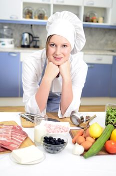 happy cook in the kitchen