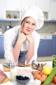 happy cook in the kitchen