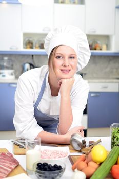 happy cook in the kitchen