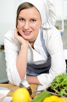 happy cook in the kitchen