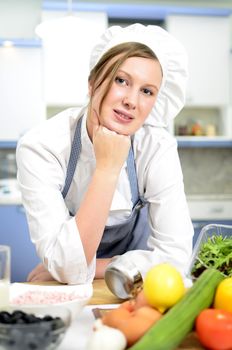 happy cook in the kitchen