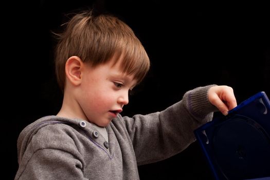 little boy playing