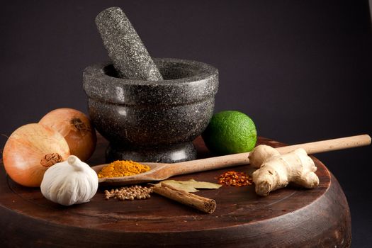 ingredients for an exotic meal